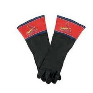 MLB Cardinals  Dish/Cleaning Gloves Latex St. Louis Red Black Boat Garden New